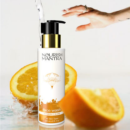 Nourish Mantra Vitamin C Glow Face Wash with Vitamin C, Aloe Vera, & Vitamin E