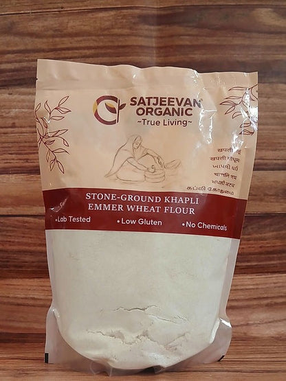 Satjeevan Organic Stone-Ground Khapli Emmer Wheat Flour