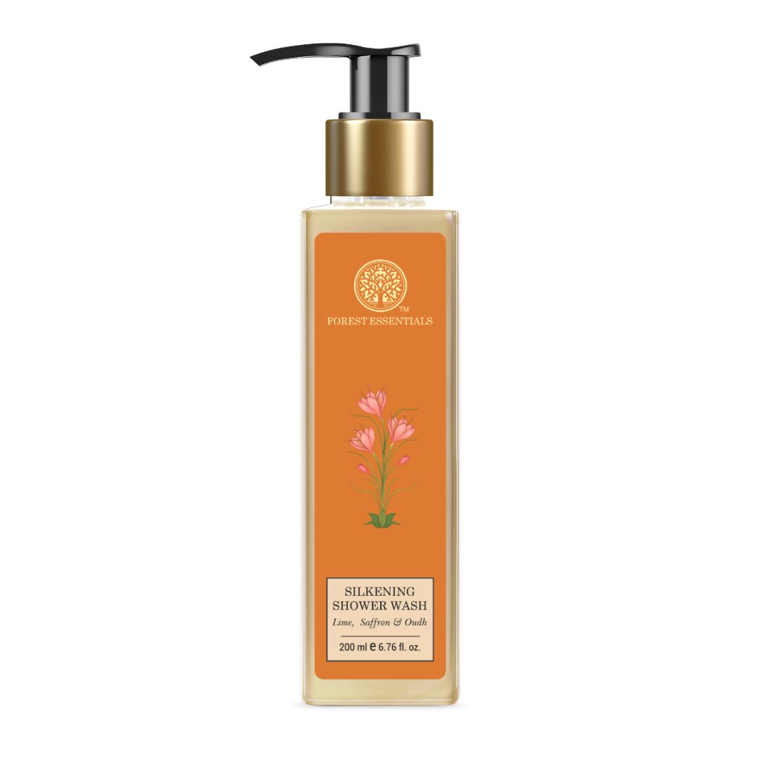 Forest Essentials Silkening Shower Wash Lime Saffron & Oudh - Drmedicart