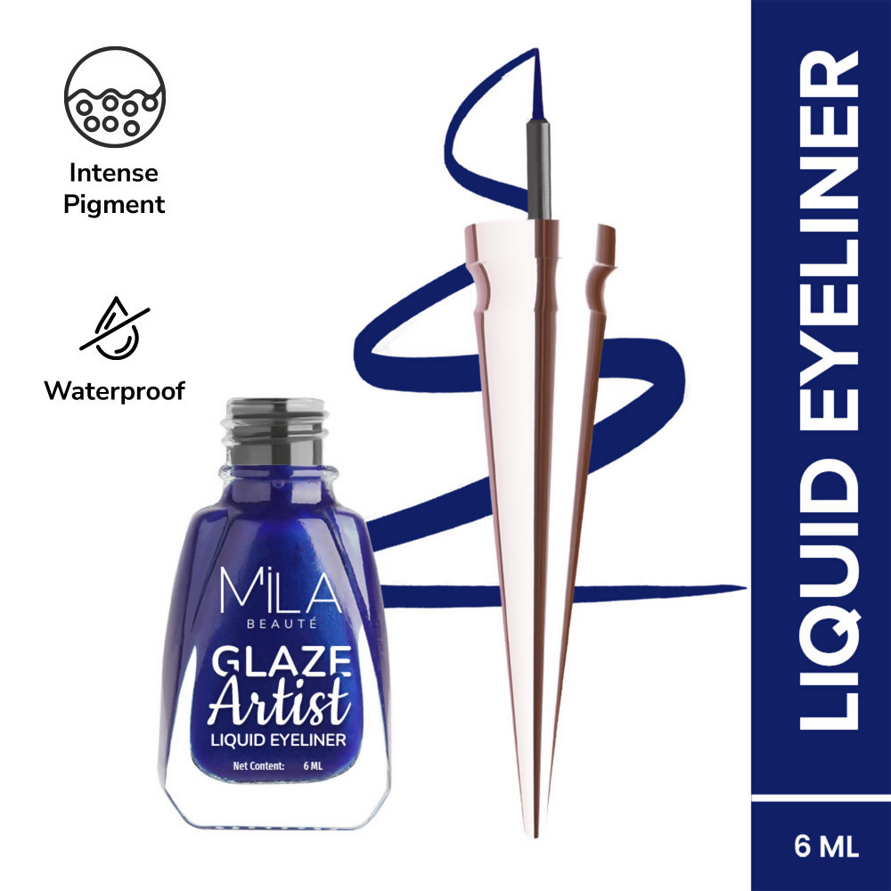 Mila Beaute Glaze Artist Waterproof & Smudge Proof Eyeliner - Infinite Blue