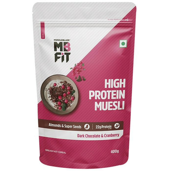 Buy MuscleBlaze Fit High Protein Muesli - Dark Chocolate & Cranberry from DrMediCart, Ship from India to USA