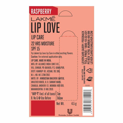 Buy Lakme Lip Love Gelato Chapstick - Raspberry from DrMediCart, Ship from India to USA