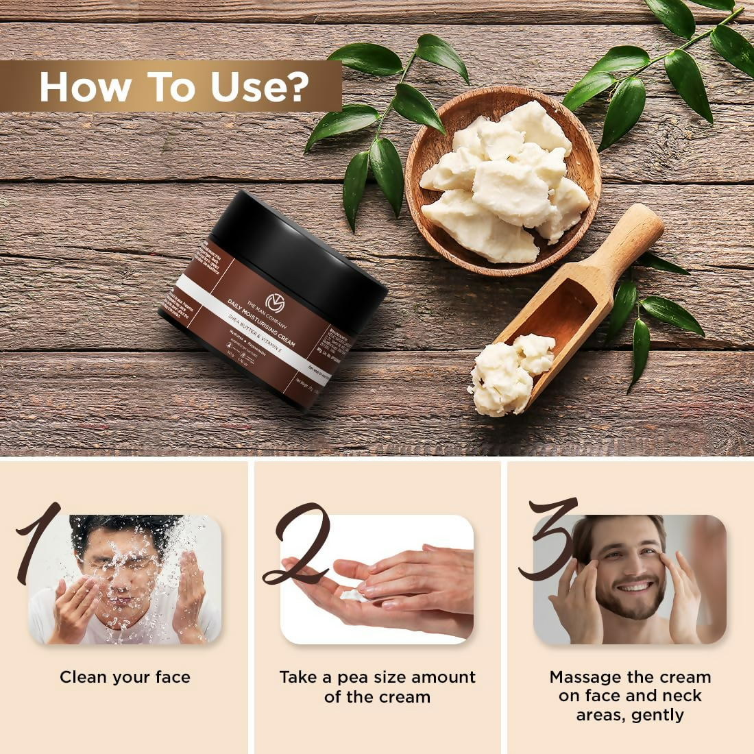 The Man Company Non-Sticky Daily Moisturizing Cream For Dry Skin