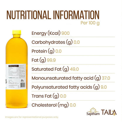 Saptham Taila 100% Wood Pressed Safflower Oil