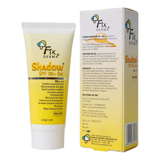 Buy Fixderma Shadow SPF 30+ Sunscreen Gel from DrMediCart, Ship from India to USA
