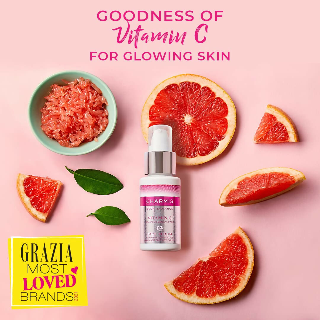 Charmis Deep Radiance Vitamin C Face Serum With Hyaluronic Acid and Salicylic Acid