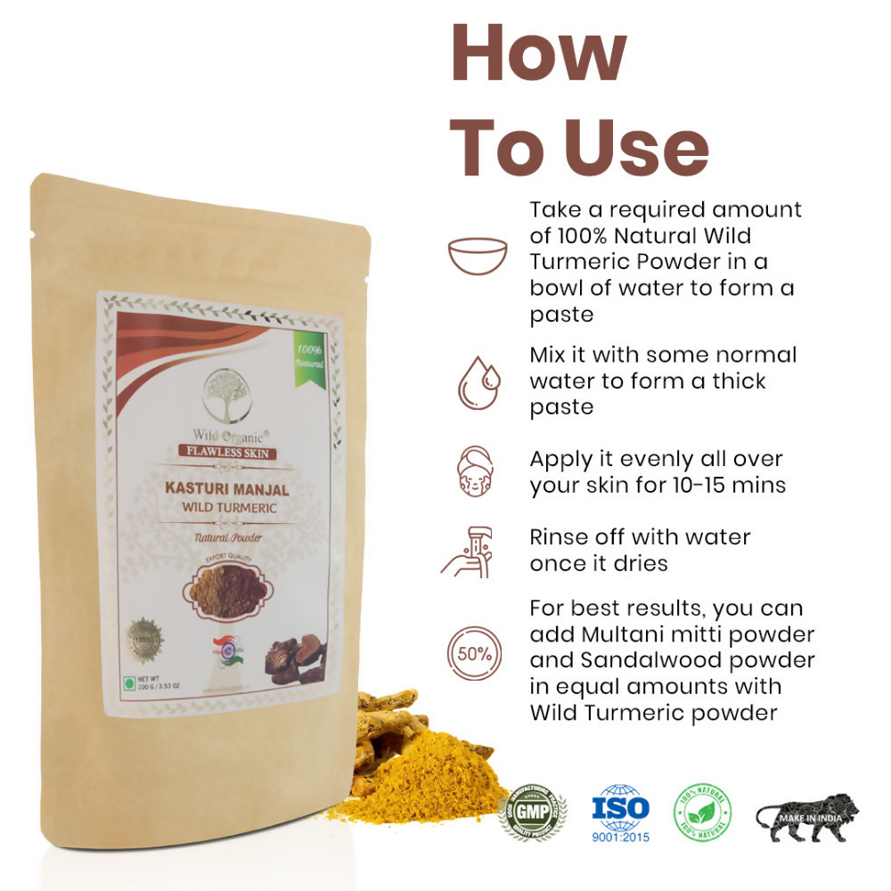 Wild Organic Kasturi Manjal Wild Turmeric Powder