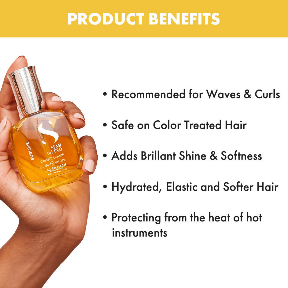 Alfaparf Milano Cristalli Liquidi Post Wash Hair Serum With Sunflower Seed & Flax Seed Oil