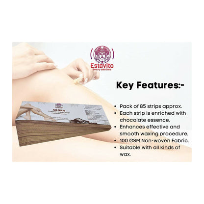 Estavito Adorn Wax Strips Hair Remover-Chocolate Fragranced