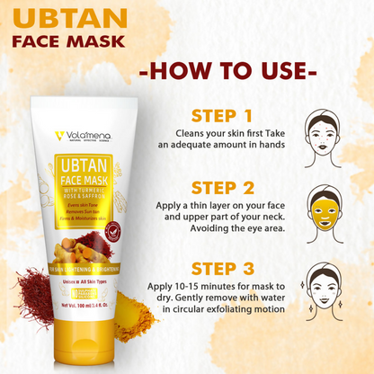 Volamena Ubtan Face Mask With Turmeric Rose & Saffron