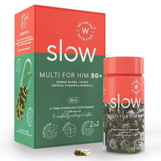 Buy Wellbeing Nutrition Slow | Multivitamin for Him 50+ Capsules from DrMediCart, Ship from India to USA