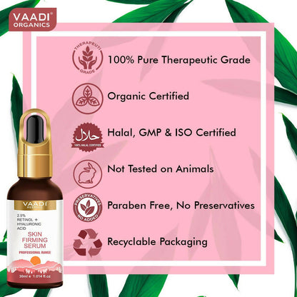 Vaadi Herbals Skin Firming Serum With 2.5% Retinol & Hyaluronic Acid - Drmedicart