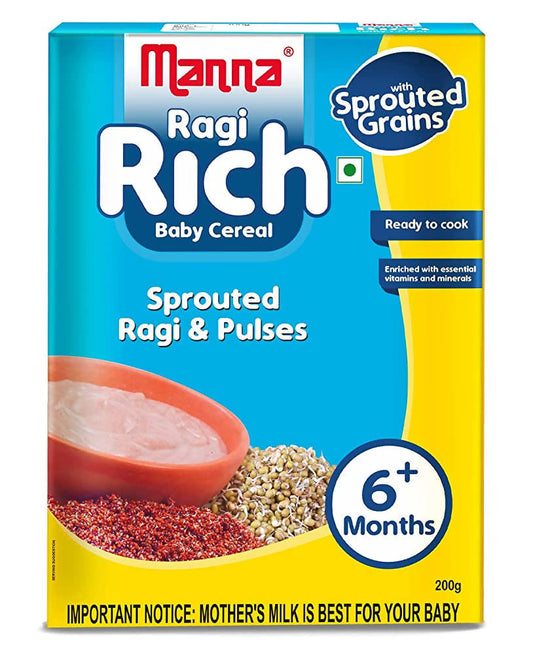 Buy Manna Ragi Rich Baby Cereal For 6+ Months from DrMediCart, Ship from India to USA