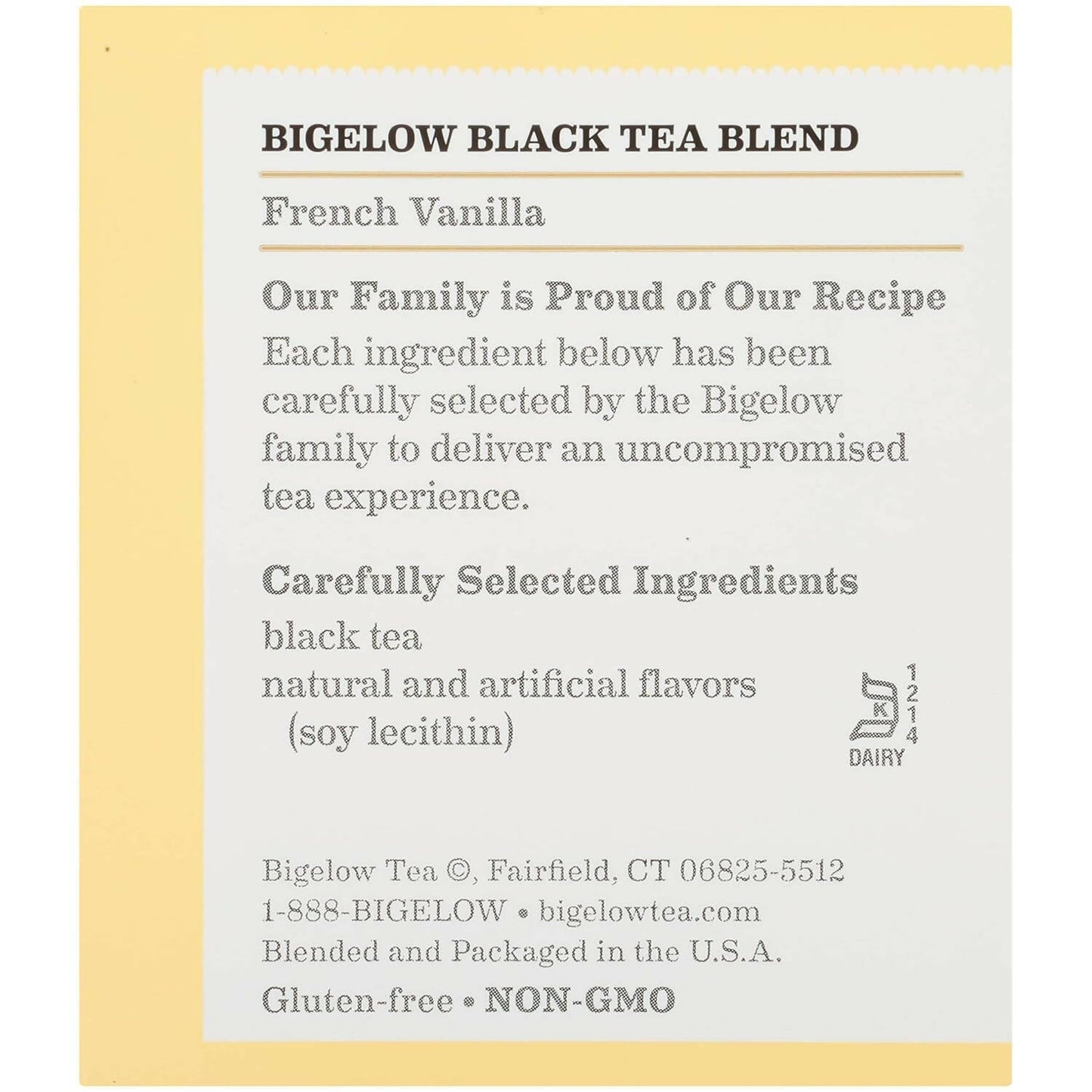 Bigelow Tea French Vanilla Black Tea Caffeinated Freshness & Aroma Caffeinated