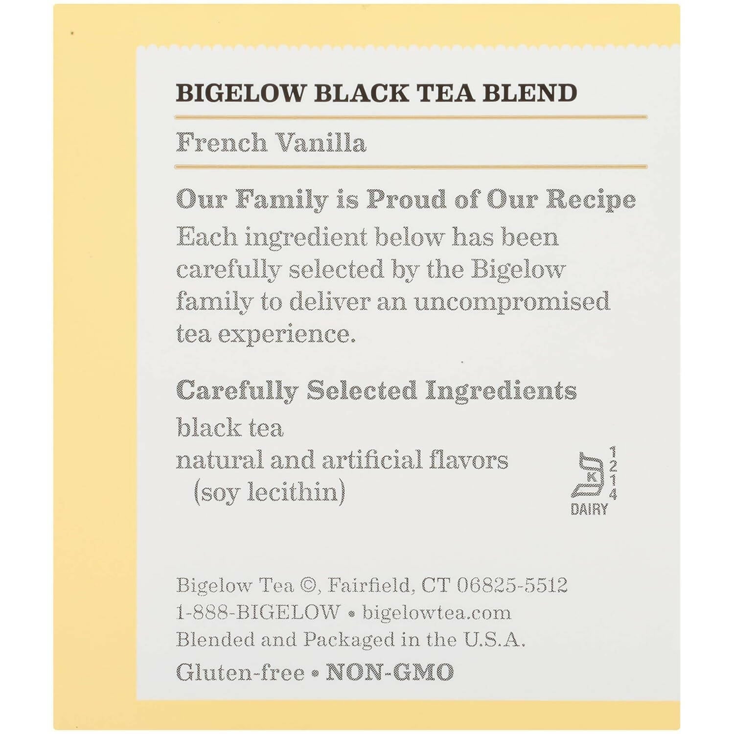 Bigelow Tea French Vanilla Black Tea Caffeinated Freshness & Aroma Caffeinated