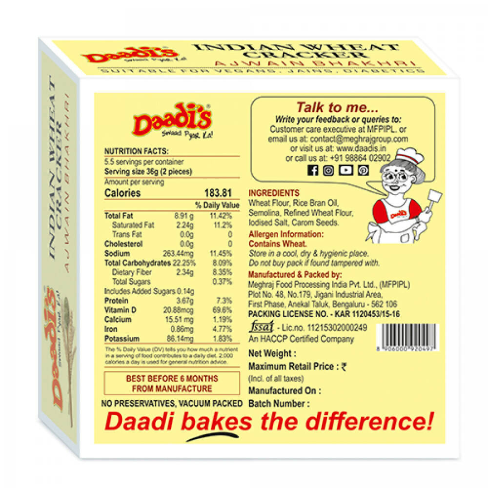 Daadi's Ajwain Bhakhri
