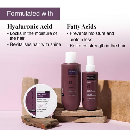 Bare Anatomy Anti Frizz Regime With Shampoo, Hair Mask & Leave In Conditioner