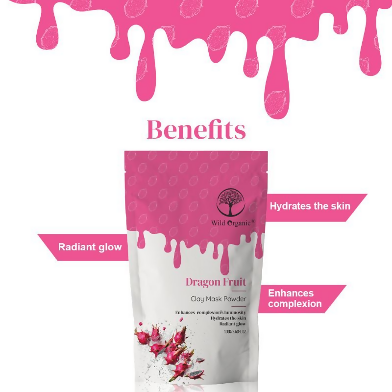 Wild Organic Dragon Fruit Clay Mask Powder