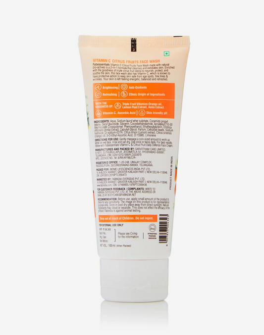 fabessentials vitamin c citrus fruits face wash buy in usa