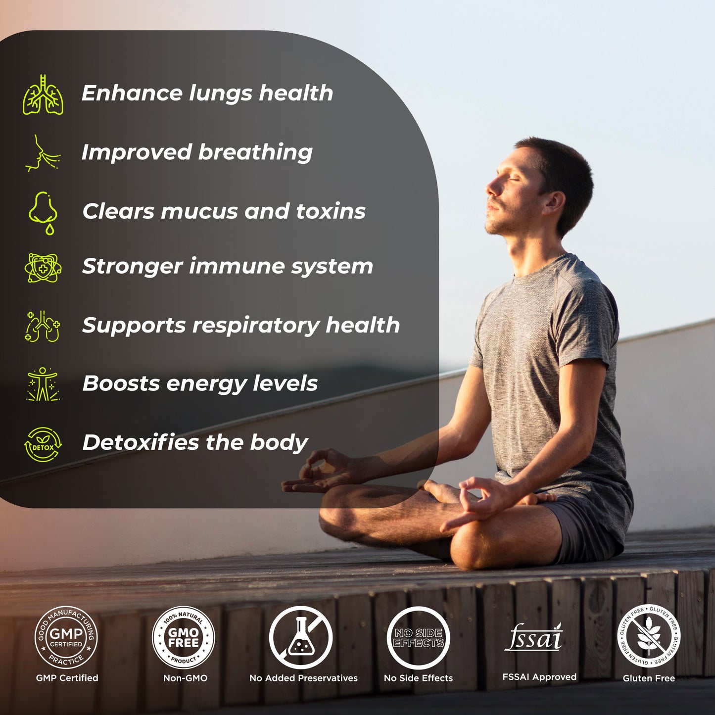 Health Veda Organics Lung Detox Veg Capsules