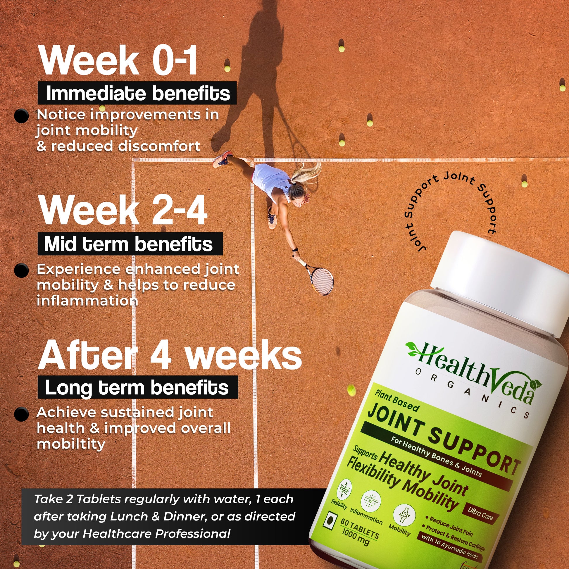Health Veda Organics Plant Based Joint Support Tablets