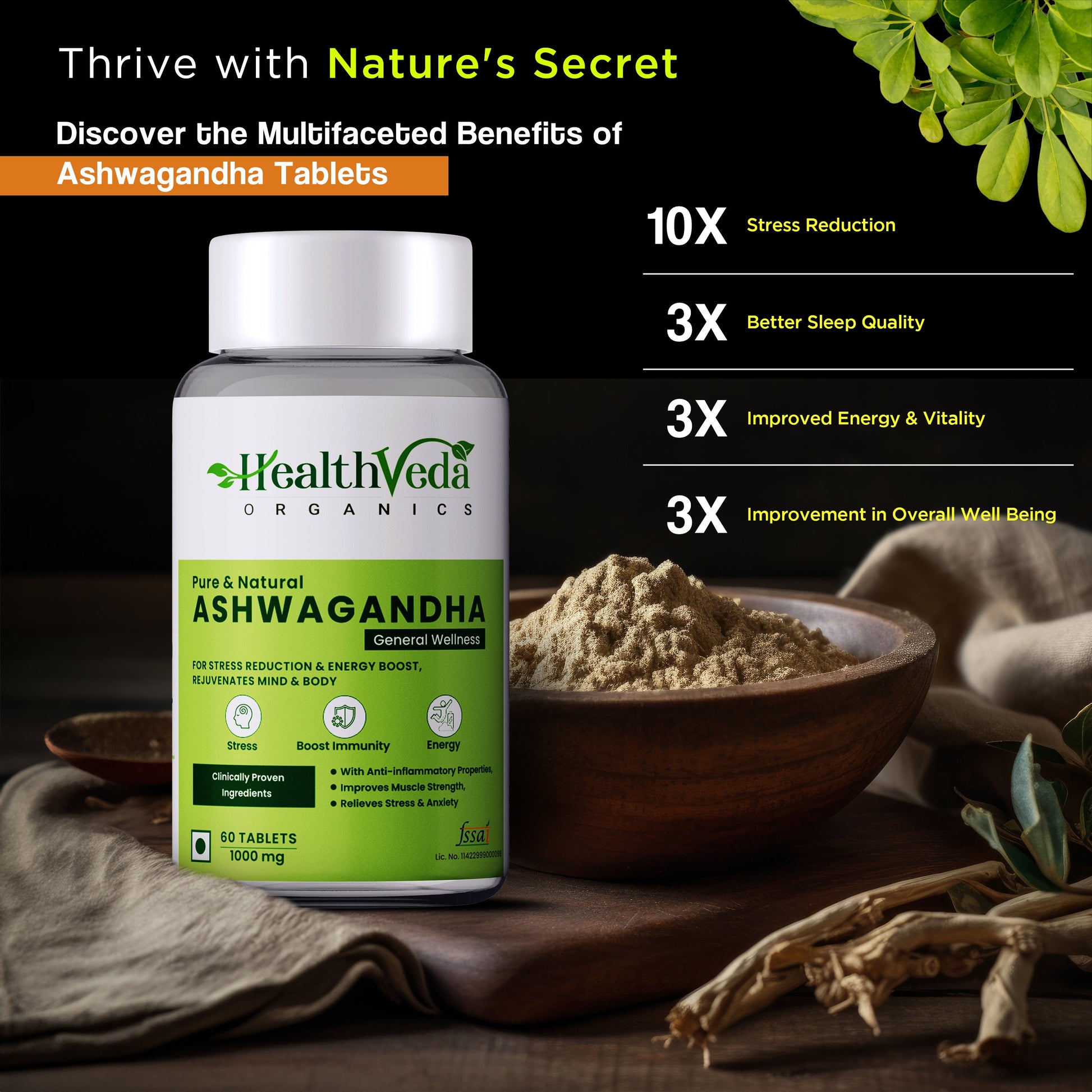 Health Veda Organics Ashwagandha Tablets