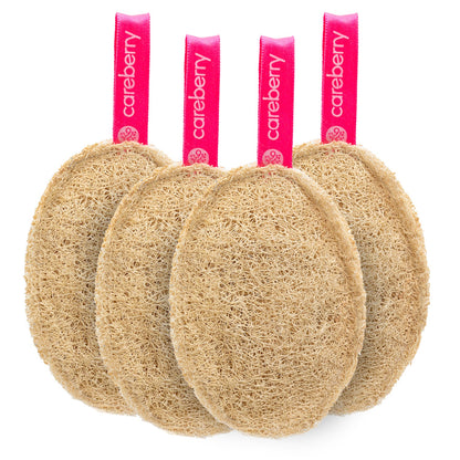 Careberry Earth-Embrace Exfoliating Loofah| Body Sponge Scrubber for Bathing | Bath Luffa Sponges