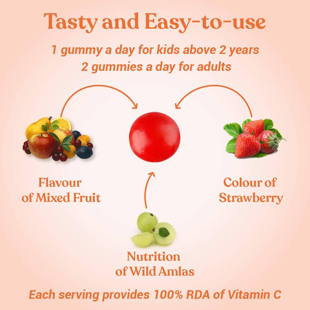 Kapiva Ayurveda Vitamin C + Amla Gummies - Tasty Immunity