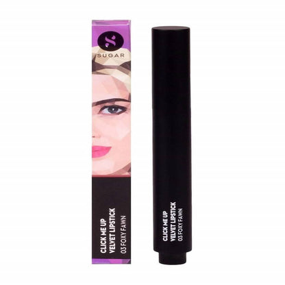Sugar Click Me Up Velvet Lipstick - Foxy Fawn (Burnt Red Brown Nude/Rusty Nude) - DrMediCart