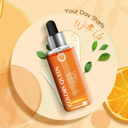 Colors Queen Vitamin C Face Serum For Glowing Skin With Hyaluronic Acid