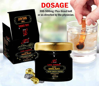 Laal Ghoda Pure Sj With Gold & Silver