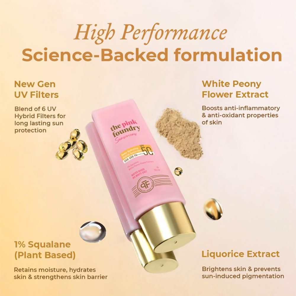 The Pink Foundry Dewy Hydrating Hybrid Sunscreen SPF 50+