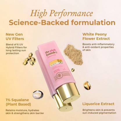 The Pink Foundry Dewy Hydrating Hybrid Sunscreen SPF 50+
