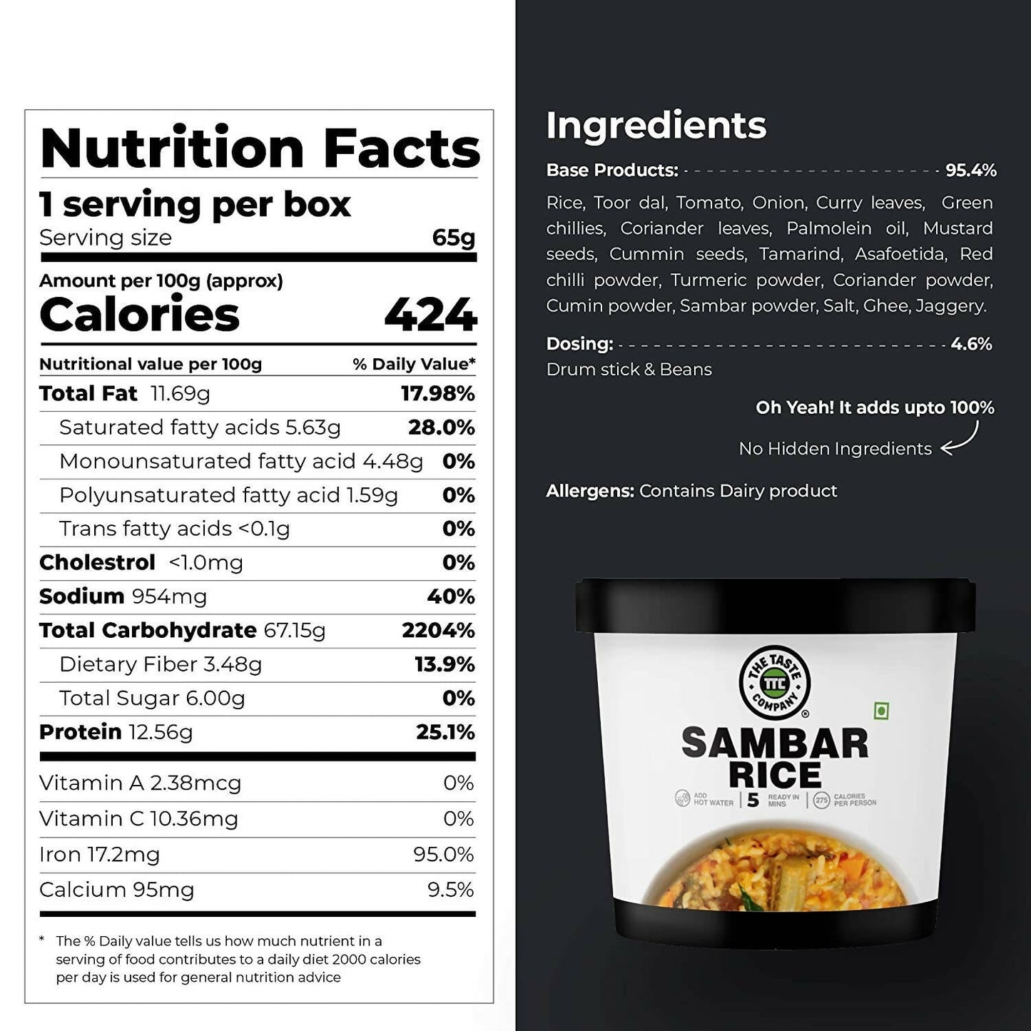 The Taste Company Sambar Rice
