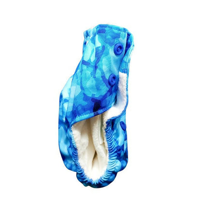 Kindermum Nano Pro Aio Cloth Diaper (With 2 Organic Inserts And Power Booster)- Aqua For Kids