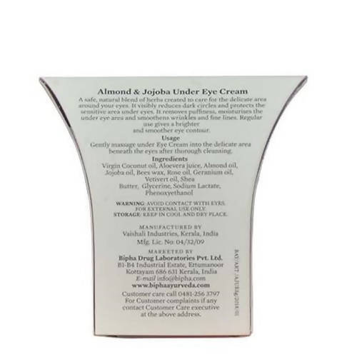 Bipha Ayurveda Almond & Jojoba Under Eye Cream - DrMediCart