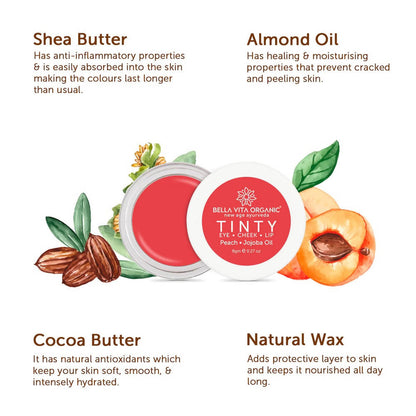 Bella Vita Organic Peach Tinty Blush 3 in 1