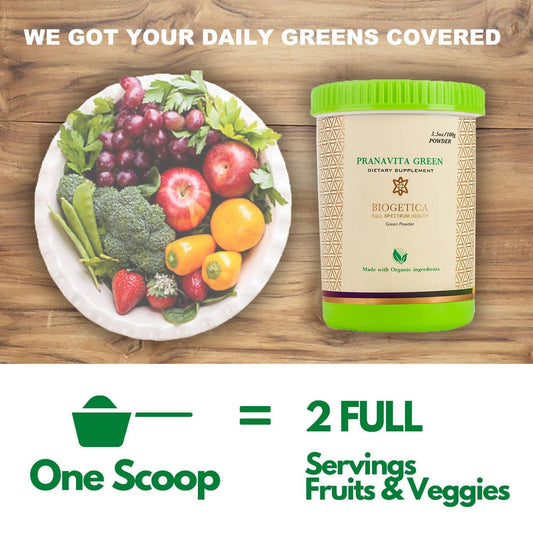 Buy Biogetica Pranavita Green (Super Green Food) from DrMediCart, Ship from India to USA