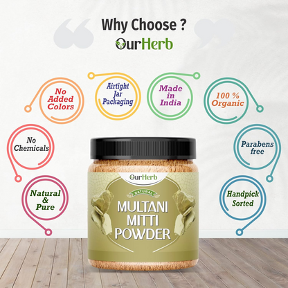 OurHerb Multani Mitti Powder For Skin & Hair