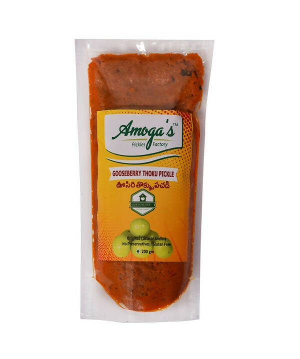 Buy Amoga's Pickles Factory Gooseberry Thokku Pickle Andhra Style from DrMediCart, Ship from India to USA