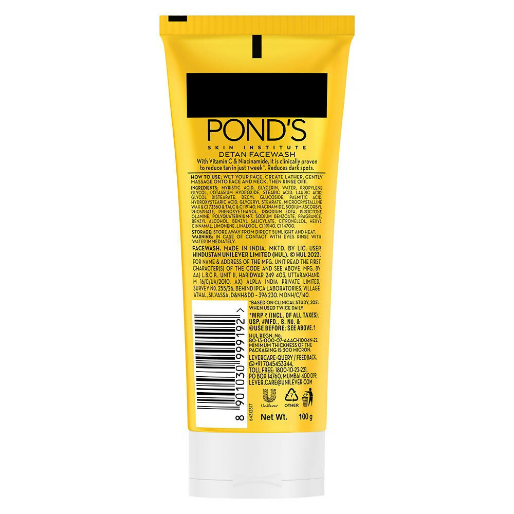 Ponds DeTan Face Wash With Niacinamide & Vitamin C