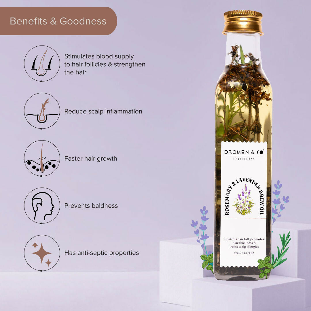 Dromen & Co Rosemary & Lavender Brew Hair Oil