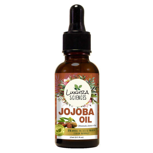 Buy Luxura Sciences Jojoba Oil 100% Pure Cold Pressed Natural Unrefined Moisturizer for Skin Hair and Nails from DrMediCart, Ship from India to USA