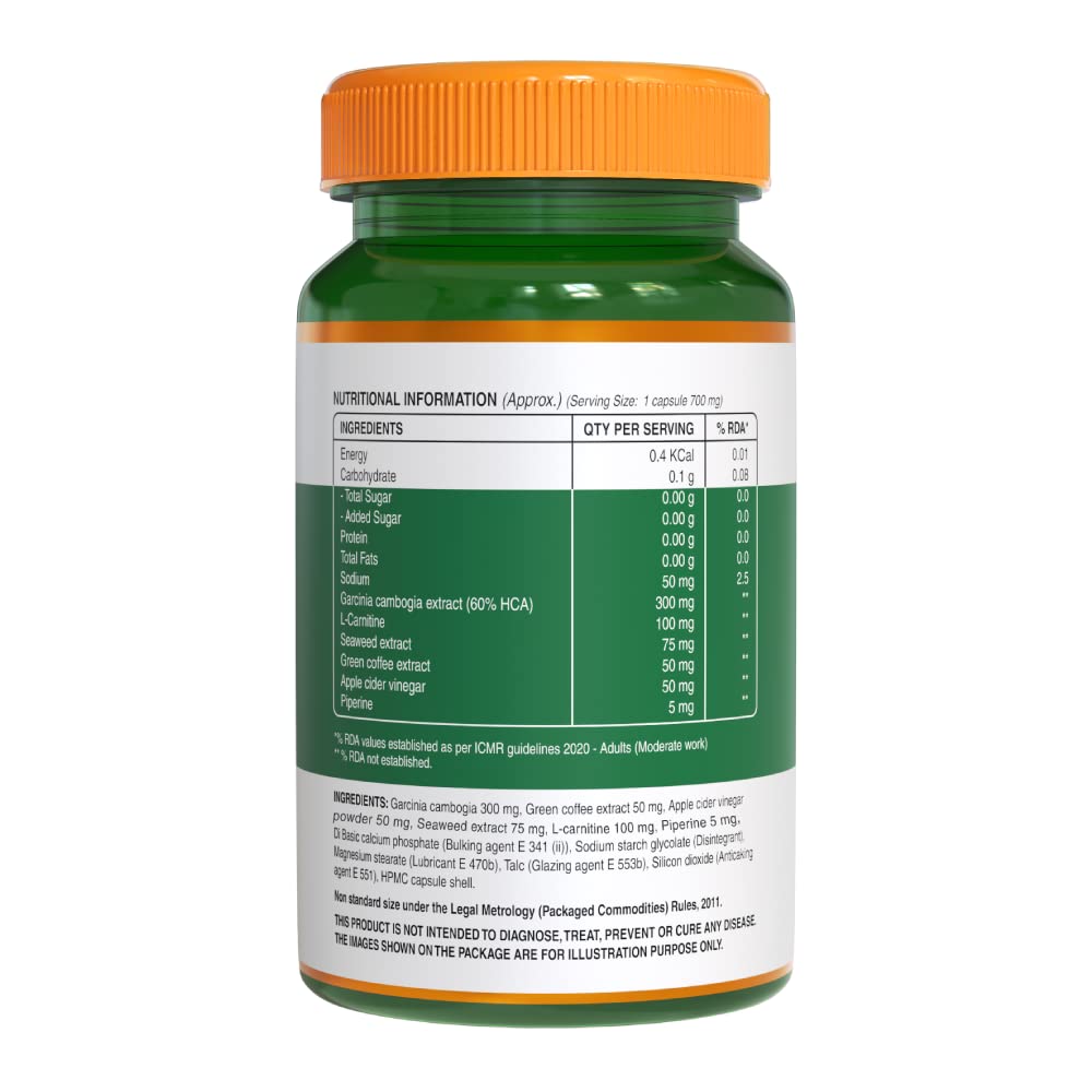 Pure Nutrition Garcinia Cambogia with Green Coffee & Seaweed Extract Capsules