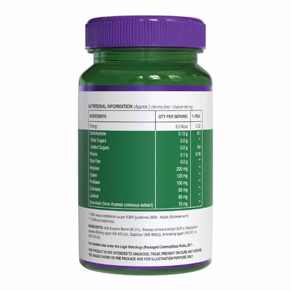 Pure Nutrition Digestive Enzymes with Bromelain Veg Capsules