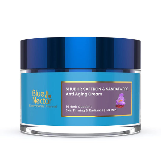 Buy Blue Nectar Shubhr Anti Aging Saffron & Sandalwood Cream for Men from DrMediCart, Ship from India to USA