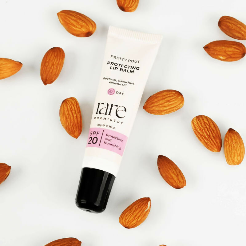 Rare Chemistry Pretty Pout Protecting Day Lip Balm, SPF 20, Beetroot Almond Oil, Moisturising