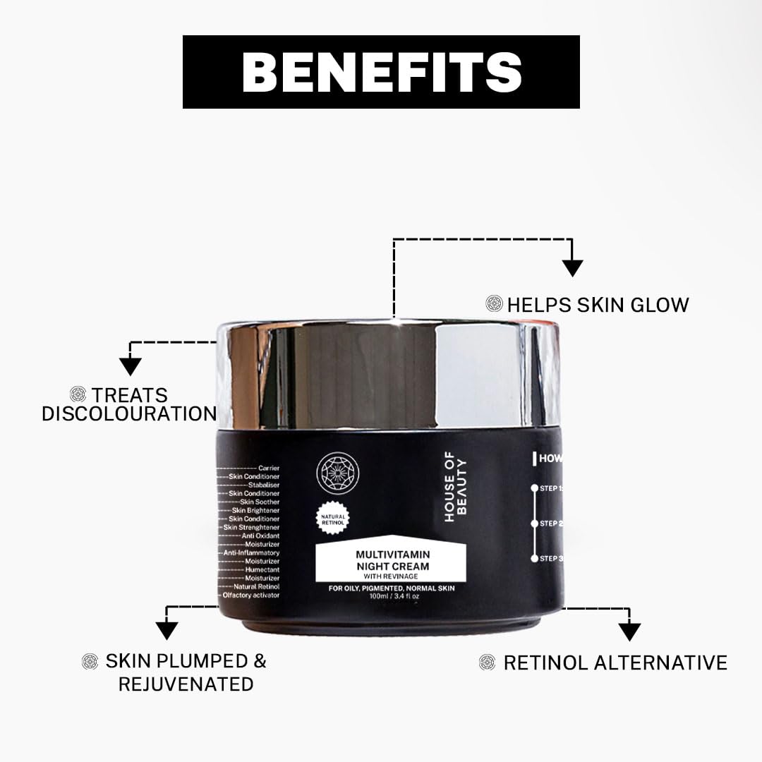 House Of Beauty Multivitamin Nourish Night Cream With Revinage For Face