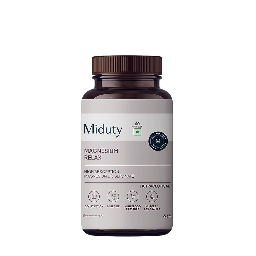 Buy Miduty by Palak Notes Magnesium Relax Capsules from DrMediCart, Ship from India to USA