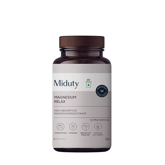 Buy Miduty by Palak Notes Magnesium Relax Capsules from DrMediCart, Ship from India to USA